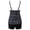 A1_Black, variant on VISALY Print Tankini Set Two Piece Swimsuit with Boyshorts Adjustable Spaghetti Straps Bathing Suit Tank Top with High Waist Boy Shorts Swimwear Tummy Control Blouson Modest Tankini Sets Black L
