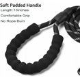 thumbnail image 2 of Rope Dog Leash with Soft Padded Handle and Durable Nylon Reflective Threads Safety Leash 1.5m Climbing Rope Twist Dog Leash for Small Medium- Black, 2 of 4