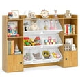 thumbnail image 1 of Costway Kids Toy Storage and Bookshelf with 8 Boxes Open Shelves & 2 Single-door Cabinets Beige, 1 of 10