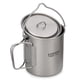 thumbnail image 5 of Tazas de titanio Olla de titanio ultraligera de 750 ml Taza de agua de titanio portátil con tapa y asa plegable Picnic de cocina para acampar al aire libre, 5 of 7