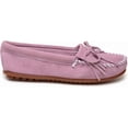 thumbnail image 3 of Minnetonka Women's Kilty Suede Hardsole Moccasin, Orchid, 9 M US, 3 of 7