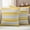Grey Ginger Yellow, variant on Sage Green Stripes Outdoor Waterproof Pillow Covers, Modern Minimalist Horizontal Ombre Lines Decorative Square Throw Pillowcase Sofa Cushion Sham for Patio/Couch/Chair, 16"x16" 2 Pack