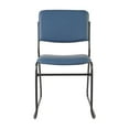 thumbnail image 6 of Flash Furniture 5 Pack 500 lb. Capacity High Density Navy Vinyl Stacking Chair with Sled Base, 6 of 13