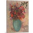 thumbnail image 1 of ARTCANVAS The Turquoise Vase Canvas Art Print by Odilon Redon - Size: 26" x 18" (1.50" Deep), 1 of 9