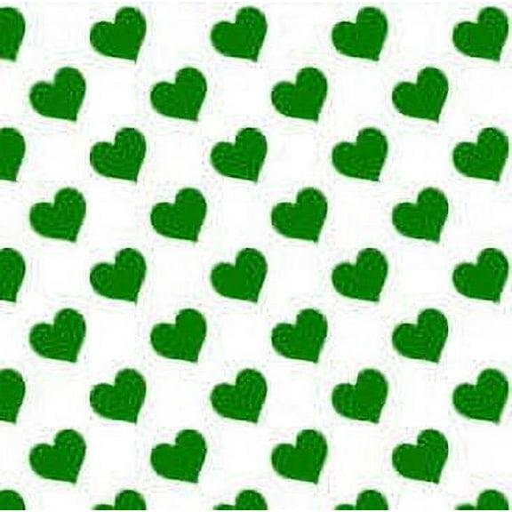 Bright Green Hearts Edible Cake & Cupcake Image Decoration Frosting Sheet