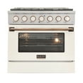 thumbnail image 5 of 36 in. 5.2 cu. ft. Dual Fuel Range for Natural Gas in White and Gold Accents, 5 of 8