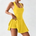 thumbnail image 4 of Letdown Womens Tennis Dress with Built in Shorts Racerback Easy Peasy Athletic Dresses Go|f Workout Active, 4 of 6