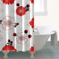 thumbnail image 4 of Pioneer Flower Floral Print Pattern Shower Curtain 36"x72", Bathroom Decorative Shower Curtain Set with 12 Hooks, Waterproof Washable, 4 of 6