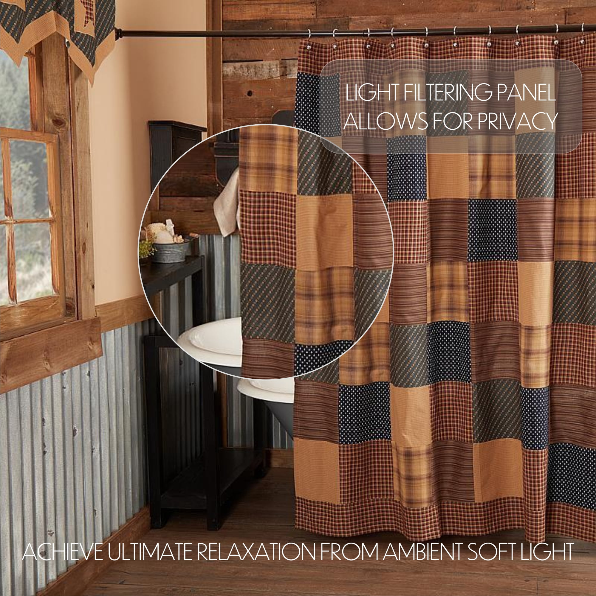 *Patriotic Patch Shower Curtain