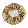 thumbnail image 1 of 1 Sleeping Cap Bradem Clear Out Deal, Double Layer Double Satin Sleep Cap Adjustable Drawstring Silk Satin Protective Sleep Cap Turban Hair Cap Large, Hair Care Gold, Polyester Hair Care Net, 1 of 6