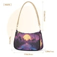 thumbnail image 3 of FORMRS Womens Shoulder Bag with Chain Strap Clutch Purse Cute Tote Handbag, Blue Neon Road, 3 of 7