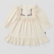 thumbnail image 2 of Odeerbi 2-8 Años Niñas Princesas Vestido Floral Cuello Moño Vestido Infantil Bordado Cuello Redondo Manga Larga, 2 of 9