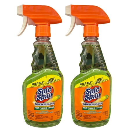 Spic and Span Everyday Antibacterial Multipurpose Liquid Cleaner Spray, Fresh Citrus Scent, 20oz, 2 Count