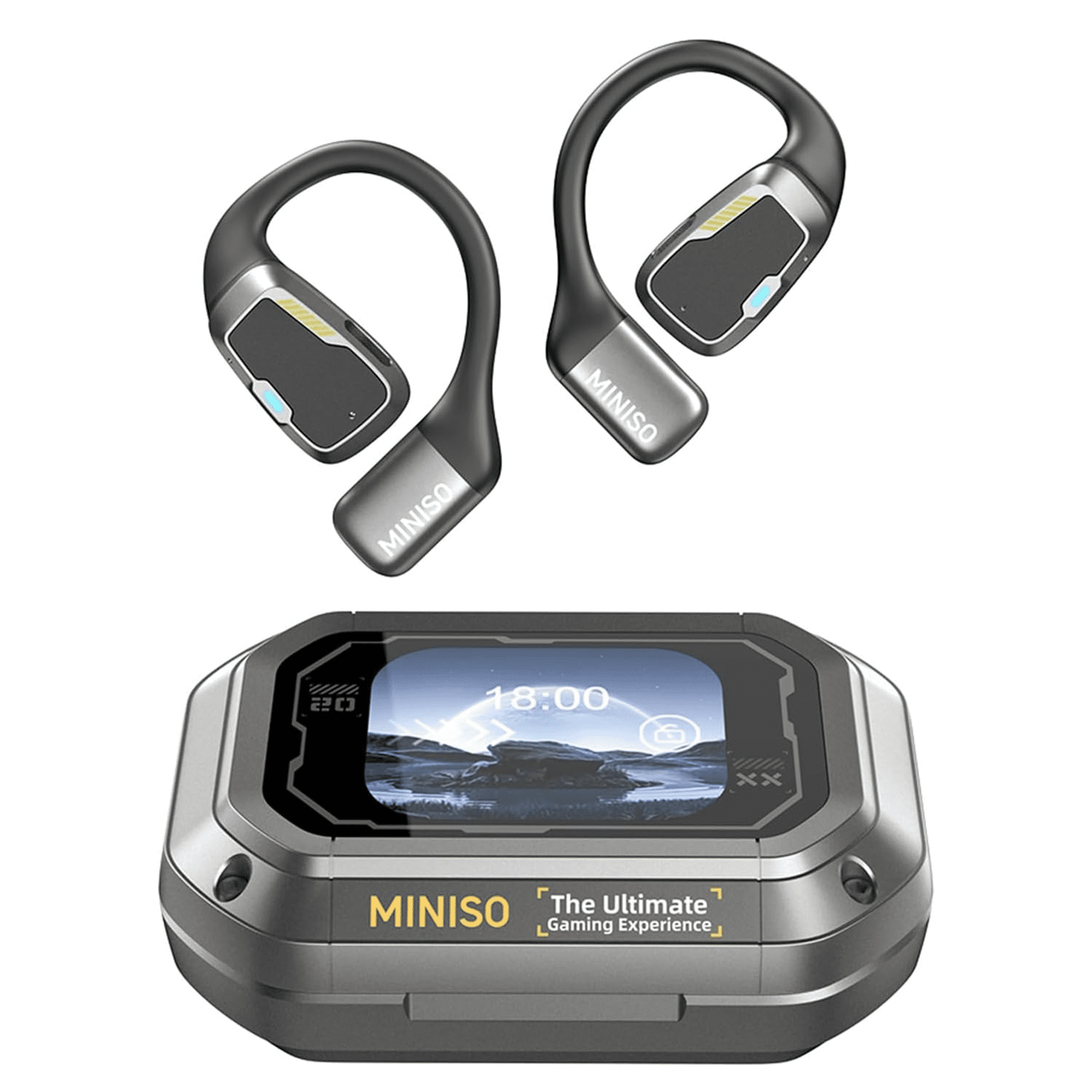 MINISO M98 Translation Earbuds with LED Display Screen AI Translation Headphones Bluetooth Earphones Wireless Translator Earbuds for Running
