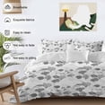 thumbnail image 3 of Grey Coral Shell Bedding Duvet Cover Set California King Size 4 Pieces Starfish Nautical Marine Life Vintage Letter Bedding Set with Zipper, 1 Comforter Cover 96x104 in 1 Flat Sheet & 2 Pillow Cases, 3 of 9