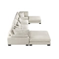 thumbnail image 3 of Lexicon Traverse Corduroy 6-Piece Modular Sectional with Ottomans in Beige, 3 of 5