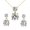 Yellow Gold, variant on Cate & Chloe Jasmine 18k White Gold Plated Jewelry Set with Swarovski Crystals Gift for Women