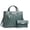 2039Green, variant on Women's Vegan Leather Handbag Set Structured Top Handle Satchel with Matching Clutch Tote Bag for Work & Everyday Use