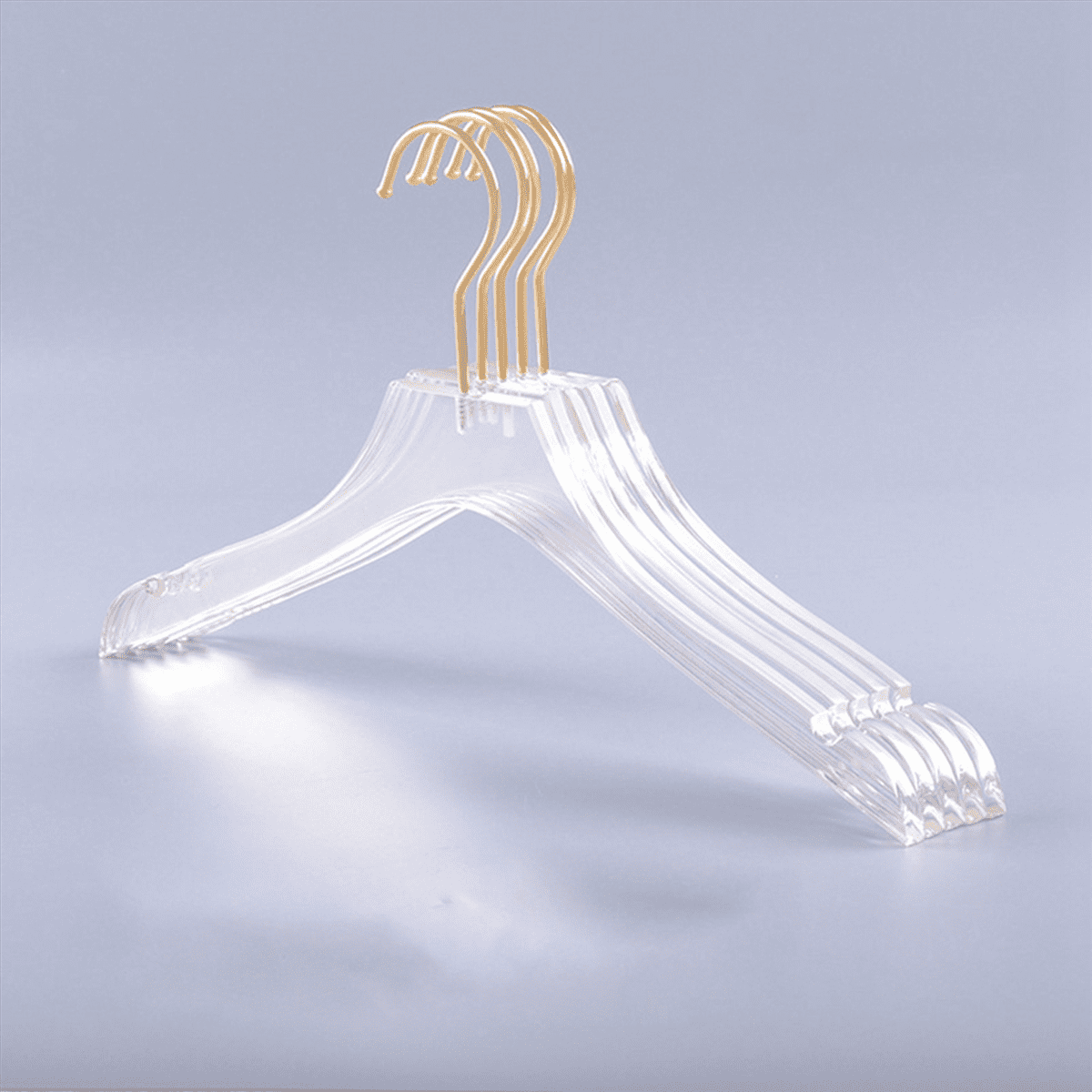 20 Pcs Clear Clothes Hangers with , Transparent Shirts Dress Coat Hanger with Notches for Lady Kids Small