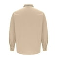 thumbnail image 4 of Timegard Mens Shirts Fall Button down Long Sleeve Shirts Drop Shoulder Work Business Casual Loose Tops, 4 of 5