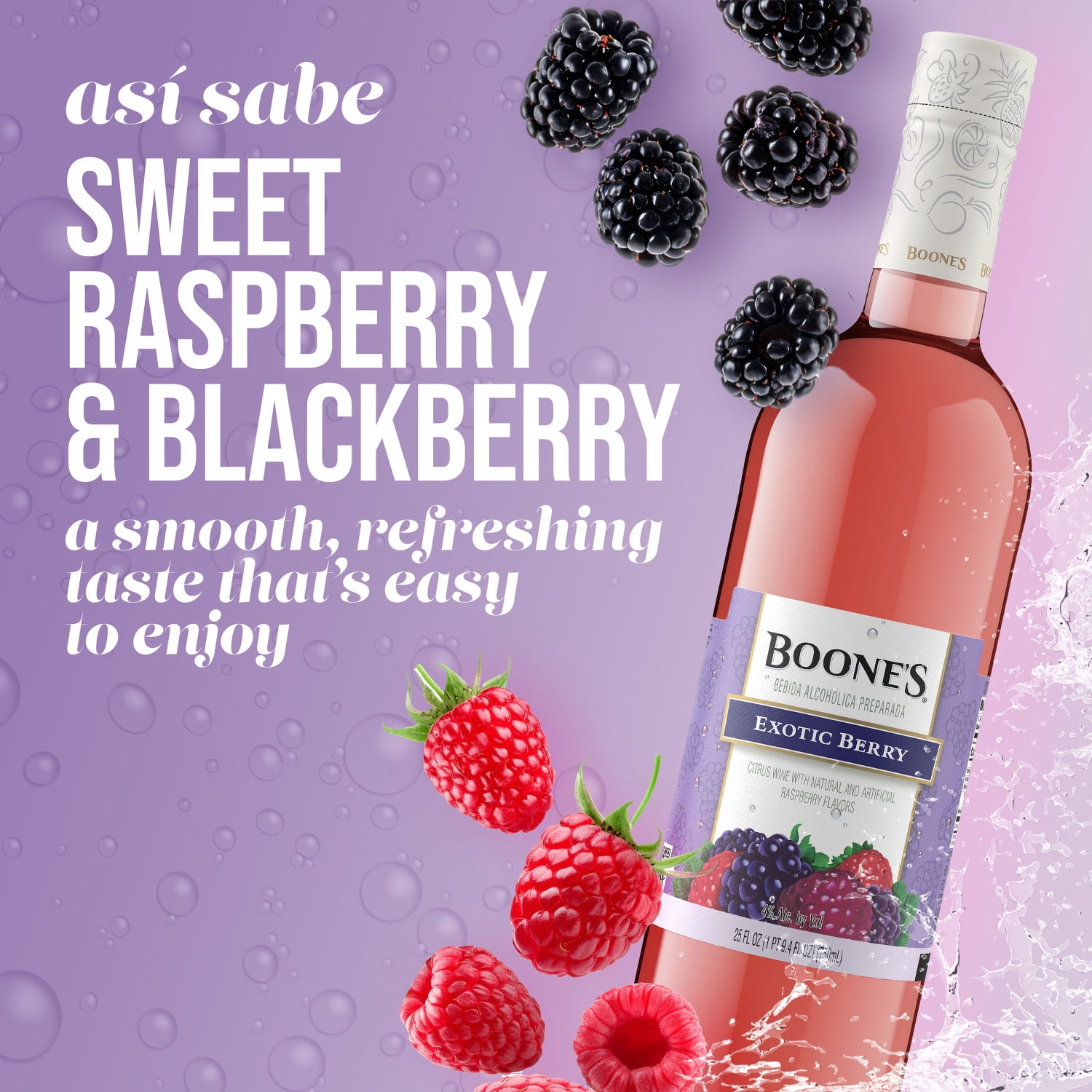 Boones Exotic Berry Wine 750ml, 4% ABV