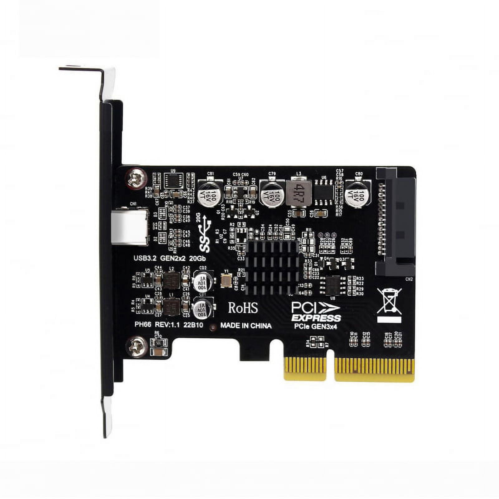 FVH USB 3.2 Gen2 Type-C 20Gbps USB-C to PCI-E 4X Express Card Adapter for Desktop Motherboard