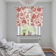 thumbnail image 5 of Red Spring Floral Kitchen Curtains Small Short 39 Inch Length, Summer Botanical Farmhouse Grommet Top Bedroom Living Room Curtains, Light Filtering Cafe Curtain Drapes 2 Panels Set 55''x39'', 5 of 9