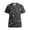 Black, variant on Scrubs for Women V Neck Short Sleeve Printed Tops Cartoon Pattern Plus Size Nursing with Pockets