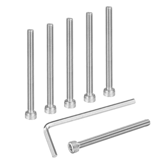 25Pcs Socket Head Cap Screws, M5x60mm 304 Stainless Steel Bolt with Hex Wrench
