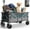 Gray, variant on Collapsible Wagon Cart with 48" Extended Cargo Platform, Extra Large 250L Heavy Duty Folding Utility Wagon, 440lbs Capacity All-Terrain Cart with 360° Swivel Wheels & Brakes, One-Second Fold