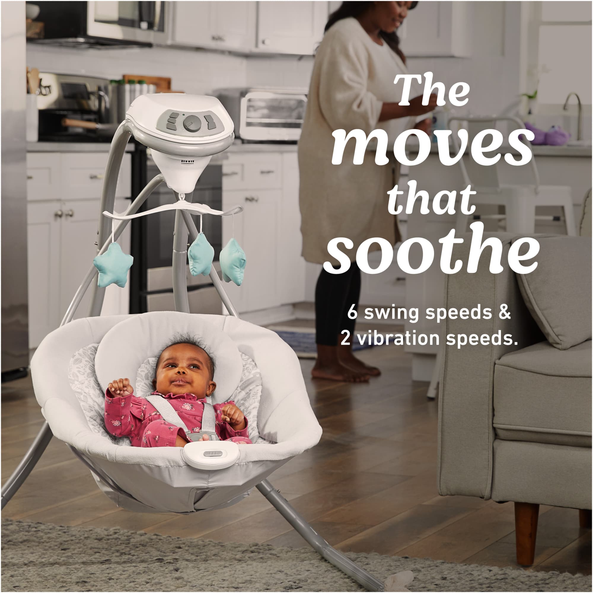 Graco Simple Sway Baby Swing, Green photo 5