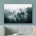 thumbnail image 2 of Canvas Print Wall Art Misty and Fog Over Dark Mountain Forest Wilderness Nature Photography Modern Art Rustic Landscape Colorful for Living Room, Bedroom, Office 12"x18", 2 of 5