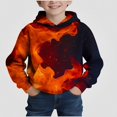thumbnail image 3 of Piuwrlz Fall Winter Hoodies Pullover Boys with Pockets Warm Casual Hood Sweatshirts Orange Size 7 Years, 3 of 8