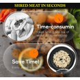 thumbnail image 4 of Trituradora de pollo mejorada 2024, herramienta trituradora de carne visible Twist con placa separada, máquina trituradora de pechuga de pollo grande de 3 capas, mango ergonómico, tenedor y cepillo, 4 of 8
