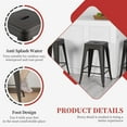 thumbnail image 6 of PayLessHere Metal Bar Stools Set of 4 Counter Height Bar Stools 24 Inches,Bronze, 6 of 7