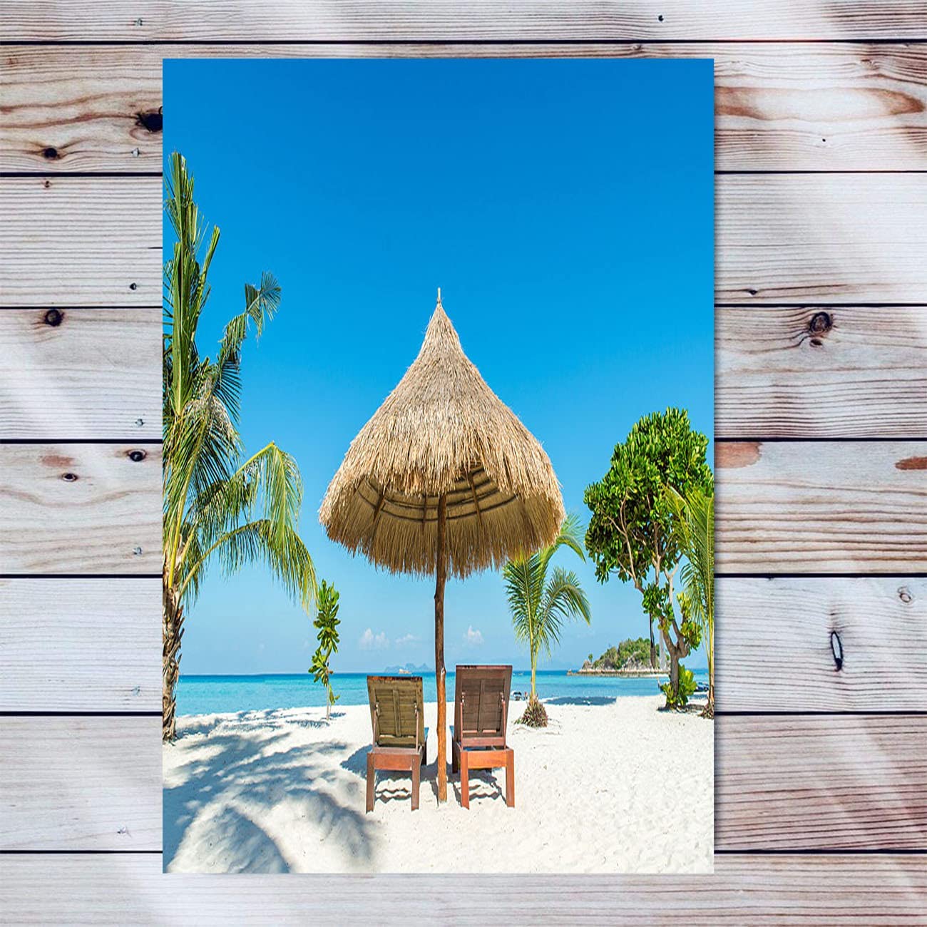Beach Island Canvas Wall Art For Living Room Modern Artwork Beach
