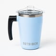 thumbnail image 3 of OUTSIDER The AM 17 oz Stainless Steel Vacuum Insulated Coffee Mug with 180° Rotating Swivel Handle and Lockable Spill Proof Lid – Travel Tumbler for Outdoor, Home & Office - Light Blue, 3 of 5