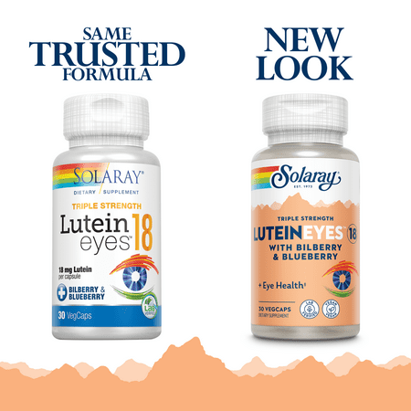 Solaray Triple Strength Lutein Eyes, 18 mg | Eye & Macular Health Support Supplement w/ Naturally Occurring Lutein and Zeaxanthin | Non-GMO | 30 Count
