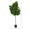 thumbnail image 2 of Nearly Natural Arbre Artificiel de Figuier à Feuilles de Violon 72 Pouces Vert/noir, 2 of 4