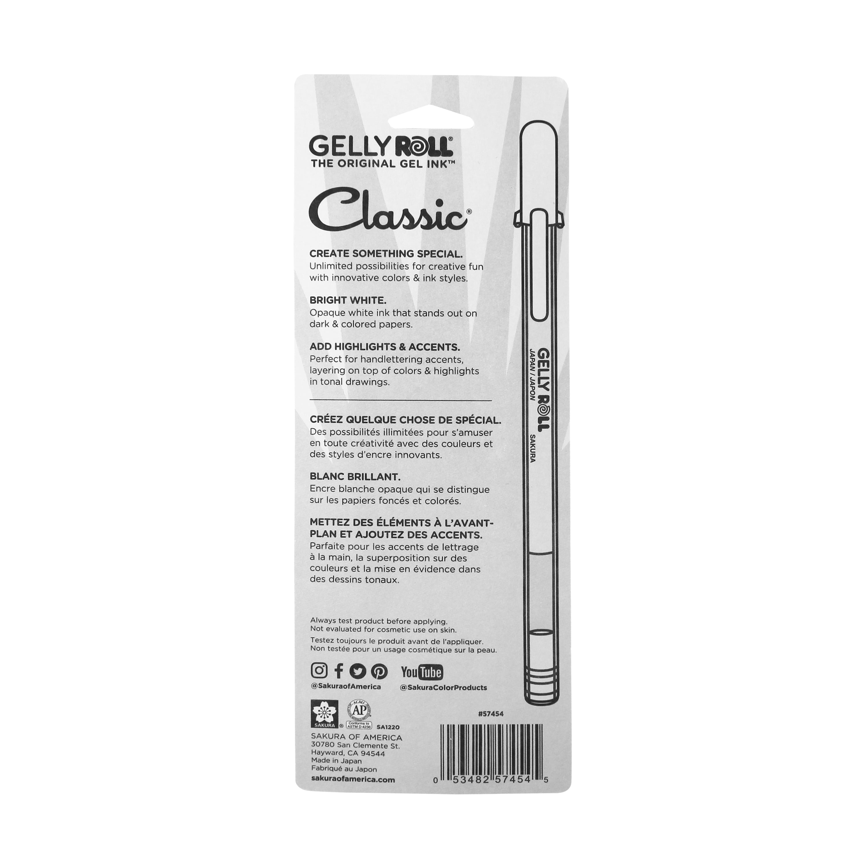 Sakura 37488 Gelly Roll Classic White Pen  Black paper drawing, Black paper,  White gel pen