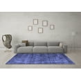 thumbnail image 3 of Ahgly Company Machine Washable Indoor Rectangle Oriental Blue Industrial Area Rugs, 6' x 9', 3 of 4