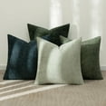 thumbnail image 2 of SUSIELADY Set of 4 Decorative Throw Pillow Covers 20x20 Inch, Soft Chenille Cushion Covers for Couch Sofa Bed, Boho Farmhouse Style for Living Room & Bedroom Decor, Green Forest, 2 of 6