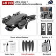 thumbnail image 2 of Drone L900 Pro Se 4k Hd Wifi 5g Cámara Dual Profesional Con Gps 2 Batería-Negro JAMW Sencillez, 2 of 5