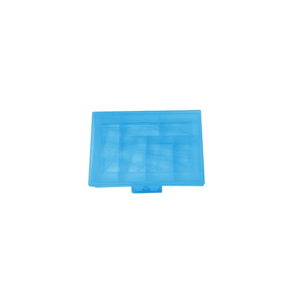 Caja de Almacenamiento con Tapa Mini Viaje Portable Vc Organizador, Plástico Azul 23.3x12x2cm Seis Compartimento Gran Capacidad para Suplementos Deportivos, Visual Transparente