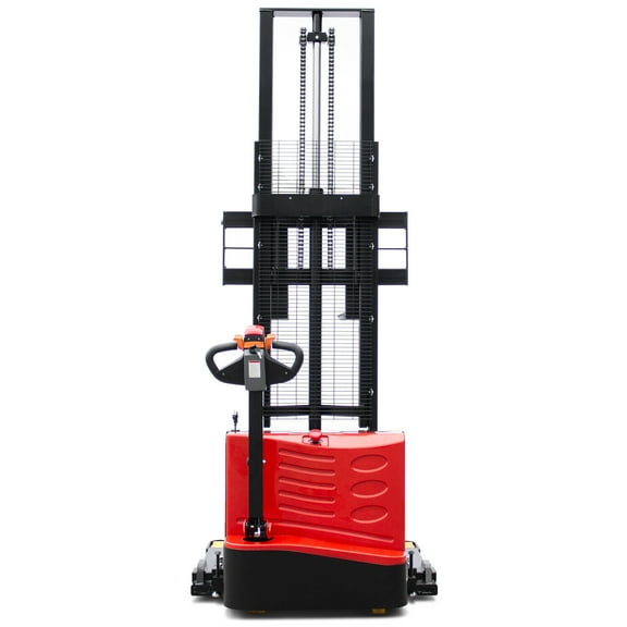 HPDAVV 2600lbs 139'' Max Lifting Fully Electric Straddle Pallet Lift Stacker Adj Forks