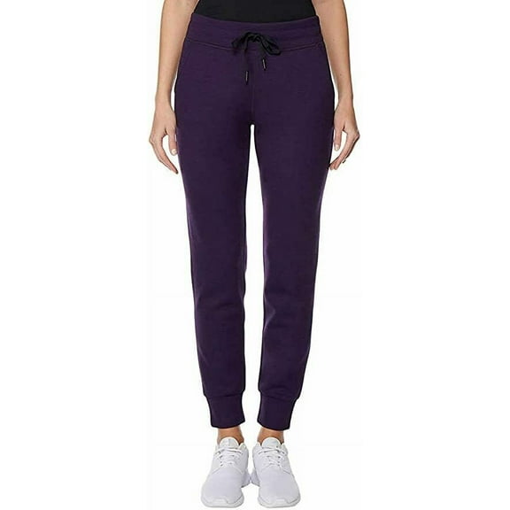 32 Degrees Women's Tech Fleece Jogger Pants, H Potent Purple Small - NEW