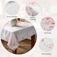 thumbnail image 5 of Pink Floral Art Table Cloth Waterproof Tablecloths, Watercolor Botanical Spring Flowers Tablecloth Dining Table Cover for Kitchen Party Tabletop Outdoor, Square Tablecloth 60x60 Inch, 5 of 9