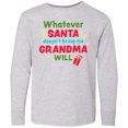 thumbnail image 3 of Inktastic Christmas Whatever Santa Doesn't Bring Me Grandma Will Long Sleeve Youth T-Shirt, 3 of 5
