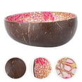 thumbnail image 4 of Pink Synthetic Coconut Shell Bowl for Keys and Decorative Storage in Home Office or Bedroom, 4 of 8