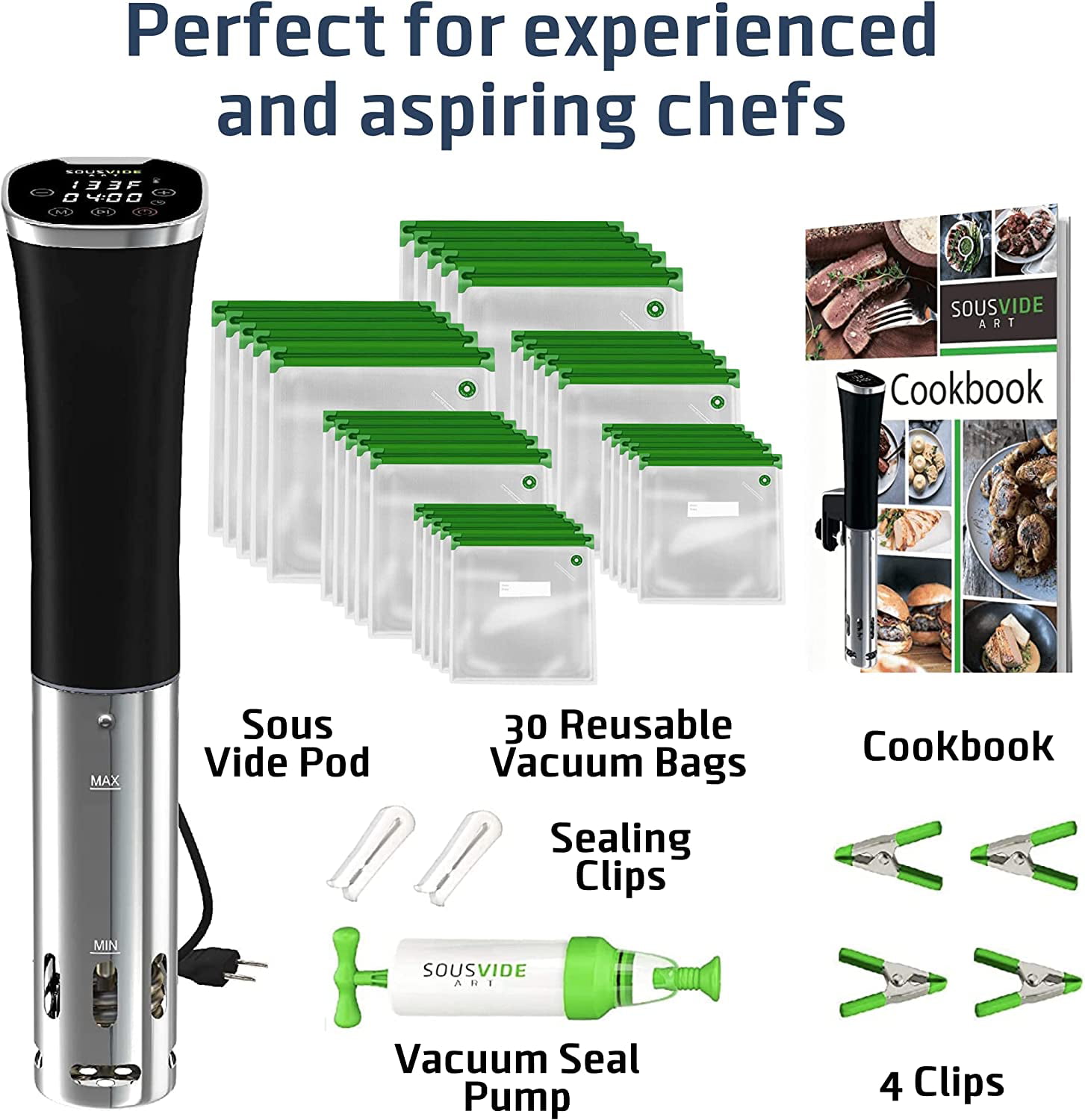 4 in 1 Complete Sous Vide Cooking Kit